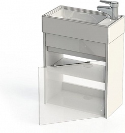 Aquanet Мебель для ванной Лидс 50 подвесная белая – фотография-14